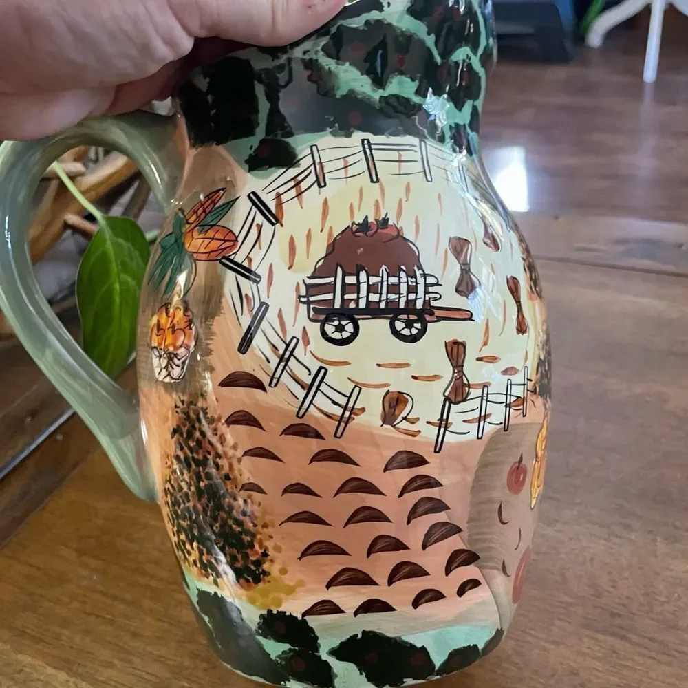 Vintage WCL Autumn Harvest Farm Pitcher - Picture 15 of 15